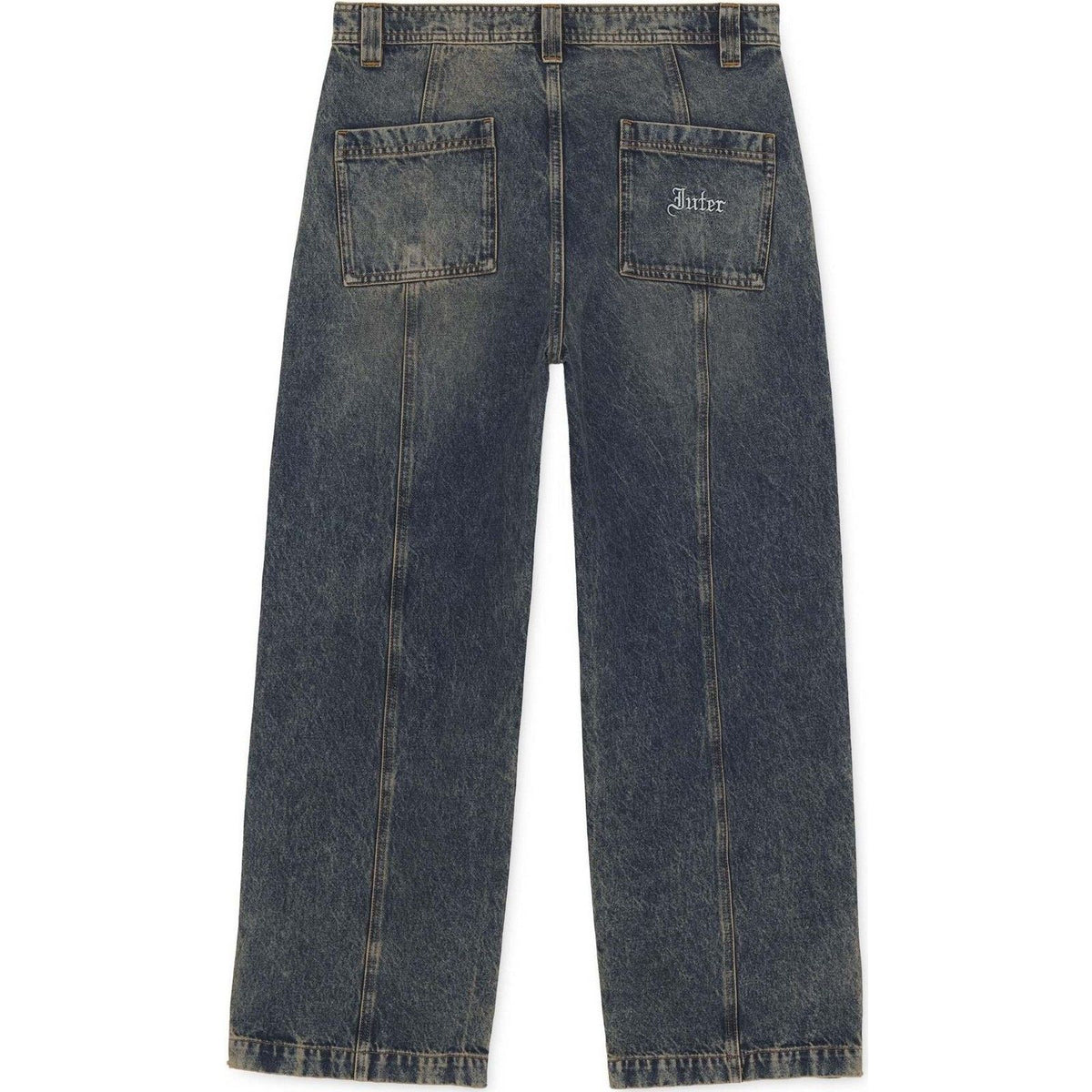 Pantaloni Uomo Iuter - Grid Zipped Denim Pants - Marrone