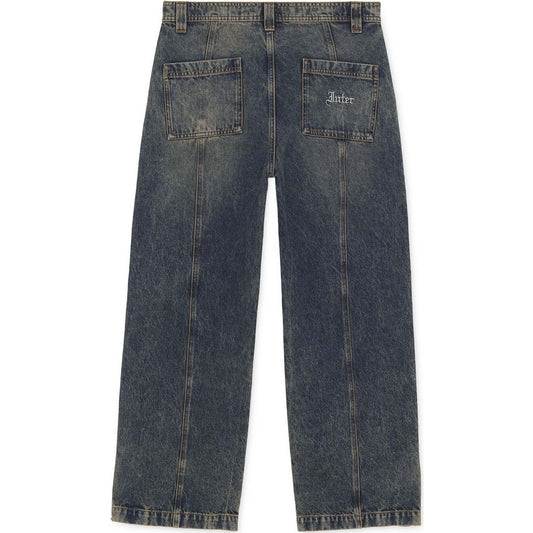 Pantaloni Uomo Iuter - Grid Zipped Denim Pants - Marrone