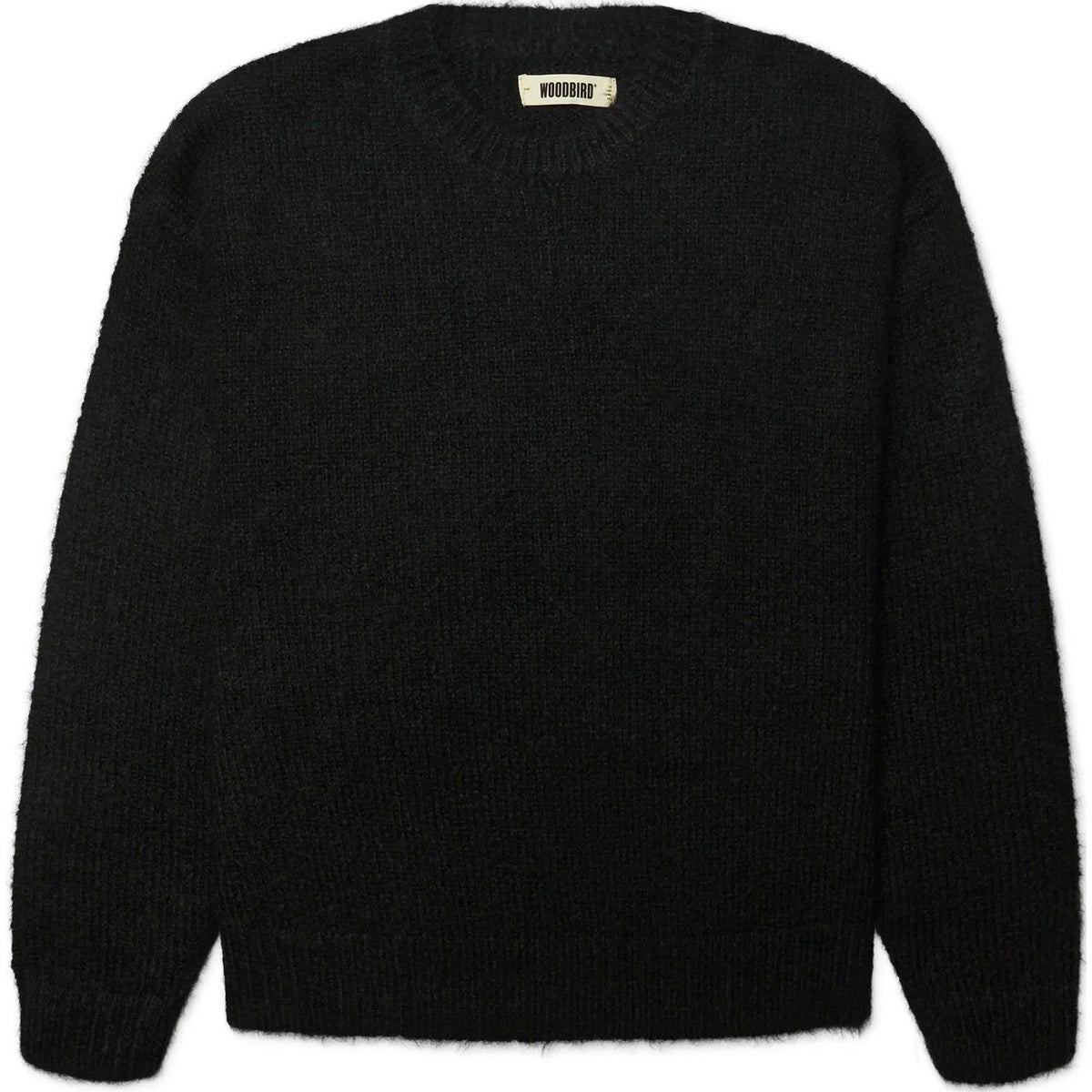 Maglioni Uomo Woodbird - WBKurt Mohairy Crew - Nero