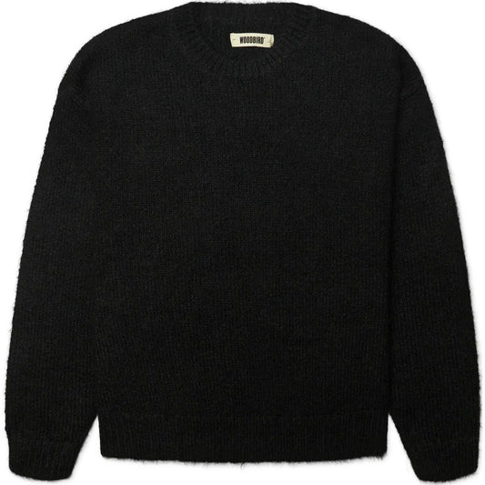 Maglioni Uomo Woodbird - WBKurt Mohairy Crew - Nero