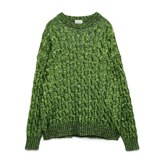 Maglioni Uomo Amish - Crew Neck Amish Alpaca & Wool Treccia - Verde