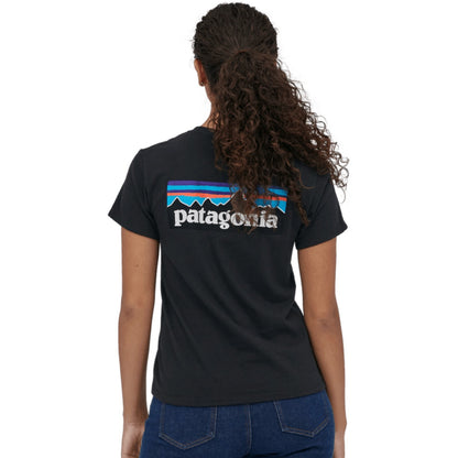 T-shirt Donna Patagonia - W's P-6 Logo Responsibili-Tee - Nero