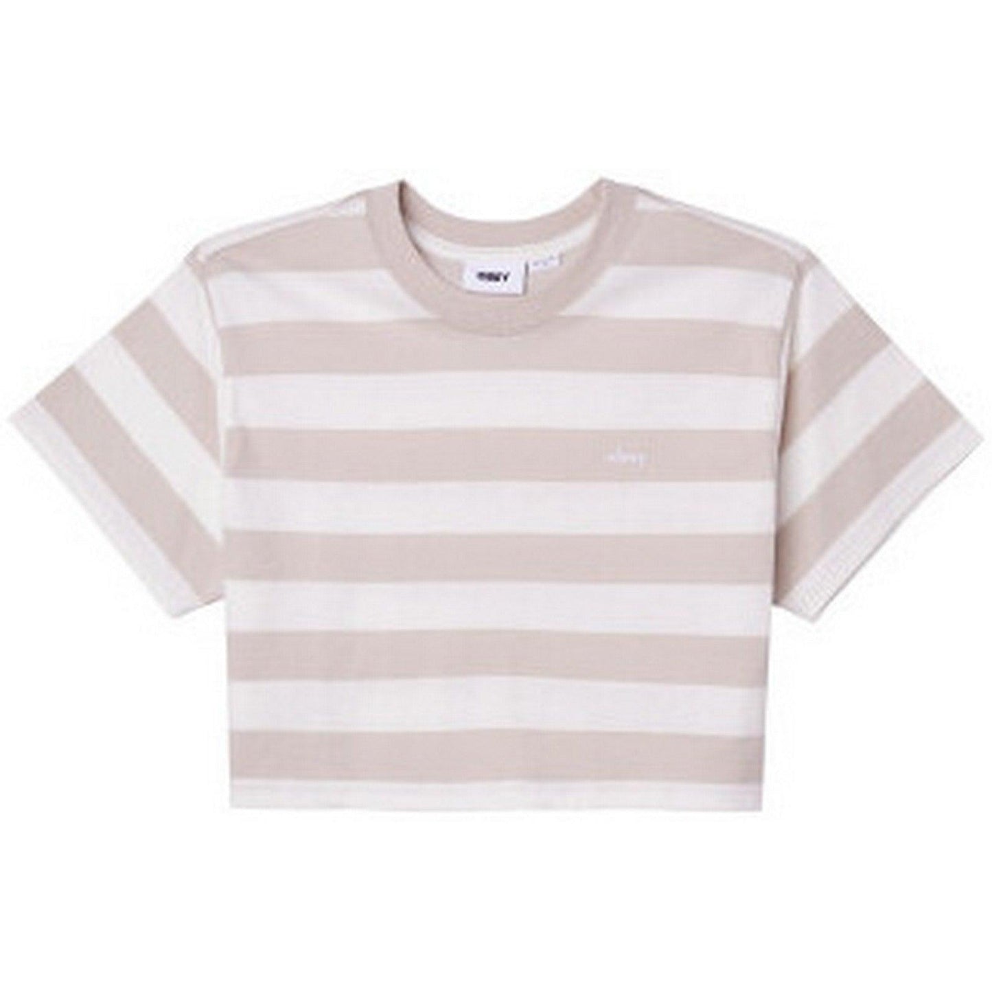 T-shirt Donna Obey - Adams Stripe Cropped Tee - Grigio
