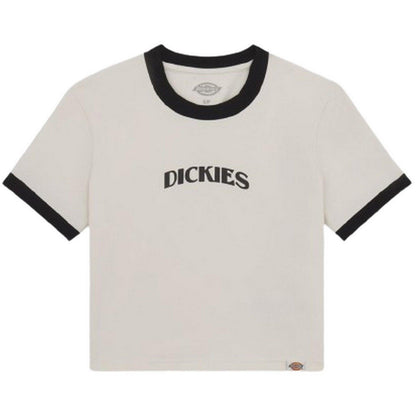 T-shirt Donna Dickies - Herndon Ringer Ss W - Bianco