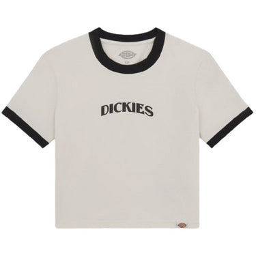 T-shirt Donna Dickies - Herndon Ringer Ss W - Bianco