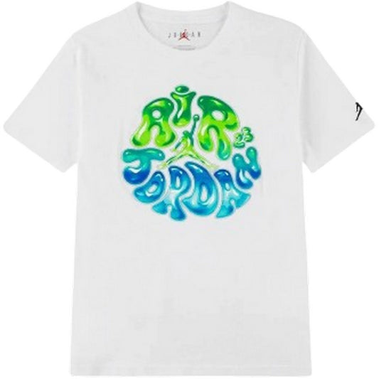 T-shirt Ragazzi Unisex Jordan - Jdb Spr Splsh Jordan Bubble Ss - Bianco