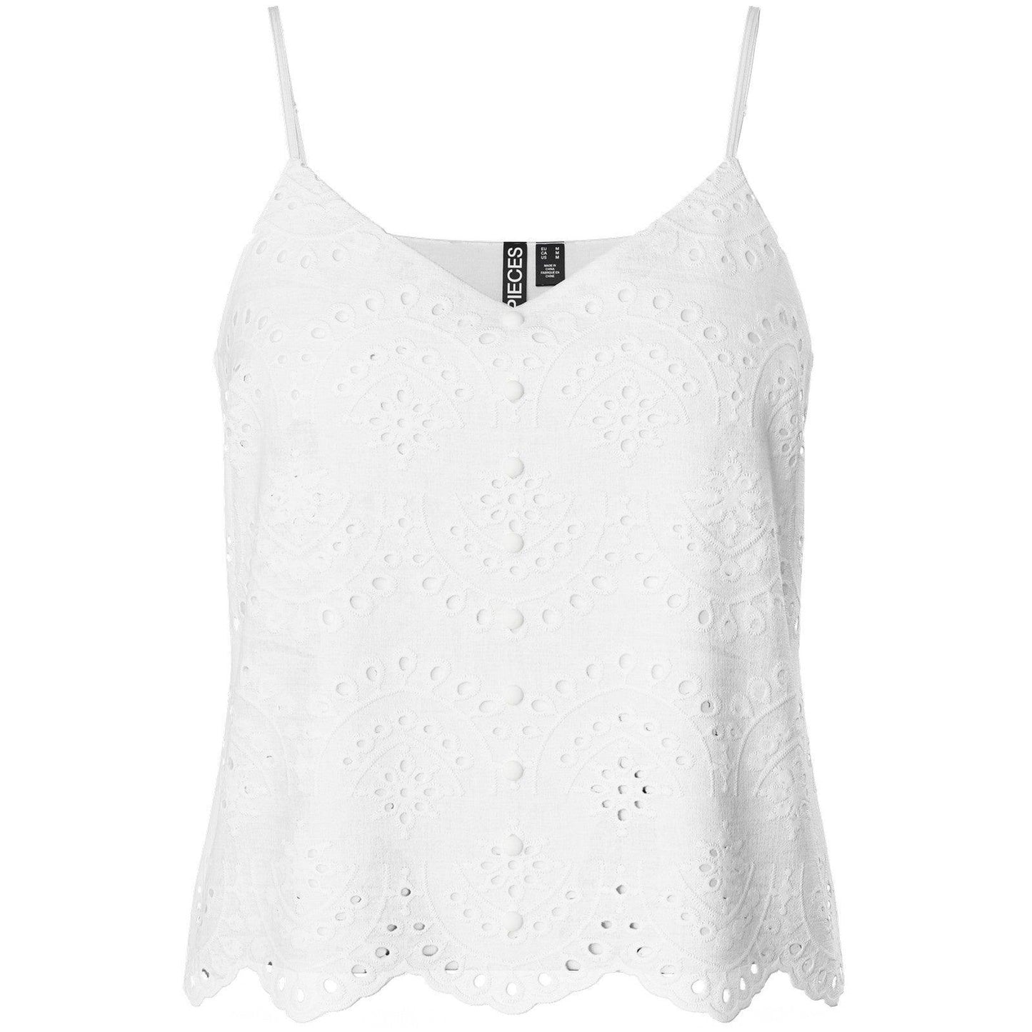 Canotte e top Donna Pieces - Pcvilde Strap Top Noos - Bianco