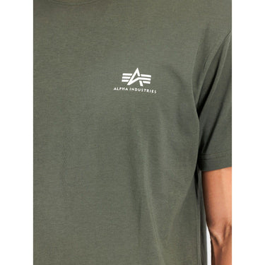 T-shirt Uomo Alpha Industries - Basic T Small Logo - Verde