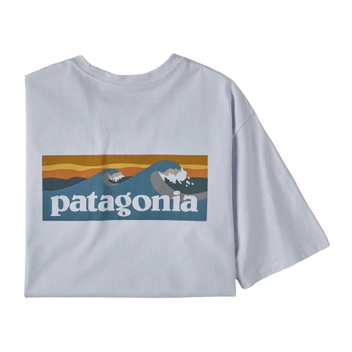 T-shirt Donna Patagonia - M's Boardshort Logo Pocket Responsabili Tee - Bianco