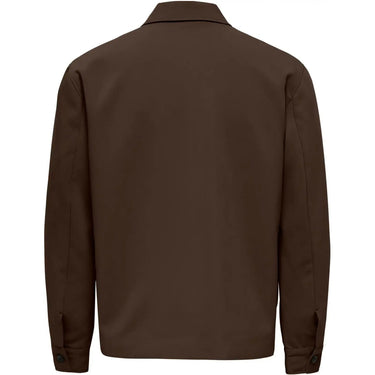 Camicie casual Uomo Only & Sons - Onswill Reg 0292 Zip Overshirt Frml Noos - Marrone