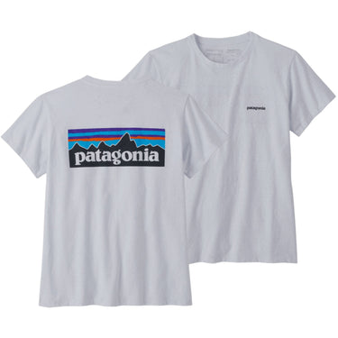 T-shirt Donna Patagonia - W's P-6 Logo Responsibili-Tee - Bianco