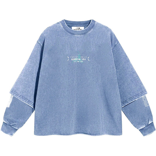Maglie a manica lunga Uomo Vertere Berlin - Higher States Two Sleeve Sweater - Grigio