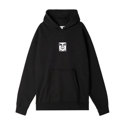 Felpe con cappuccio Unisex Obey - Icon Extra Heavy Hood Fleece - Nero