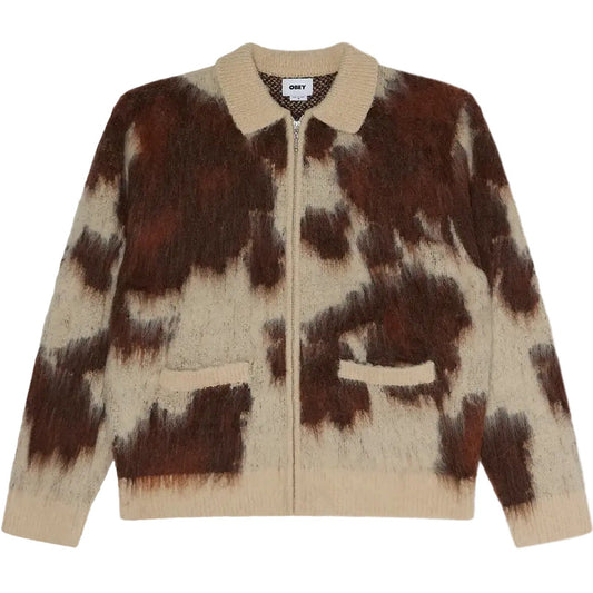 Maglioni Uomo Obey - Obey Cow Pattern Zip Sweater - Multicolore
