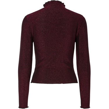 Bluse Donna Pieces - Pcsandra Ls Mockneck Top Jrs - Viola