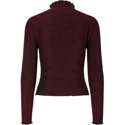 Bluse Donna Pieces - Pcsandra Ls Mockneck Top Jrs - Viola