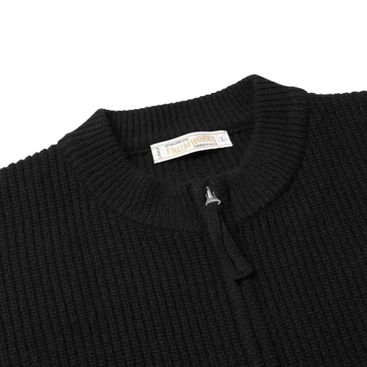 Cardigan Uomo Frizmworks - Wool Deck Zipup Cardigan - Nero