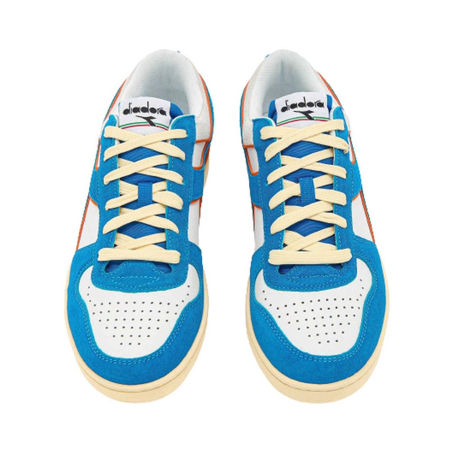 Sneaker Unisex Diadora - Magic Basket Low Suede Leather - Bianco