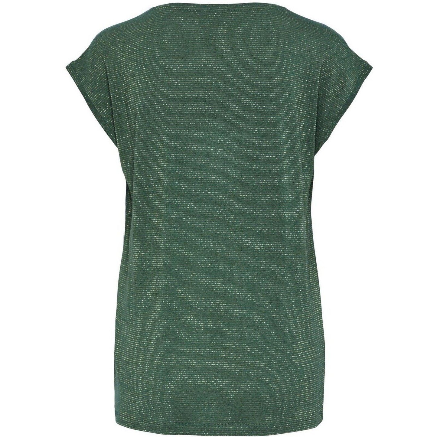 T-shirt Donna Pieces - Pcbillo Tee Lurex Stripes Noos - Verde