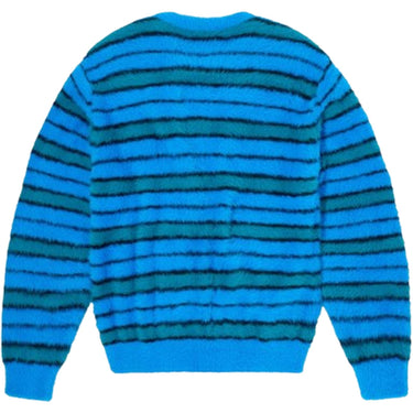 Pulls pour hommes Edwin - Pull poilu rayé - Bleu