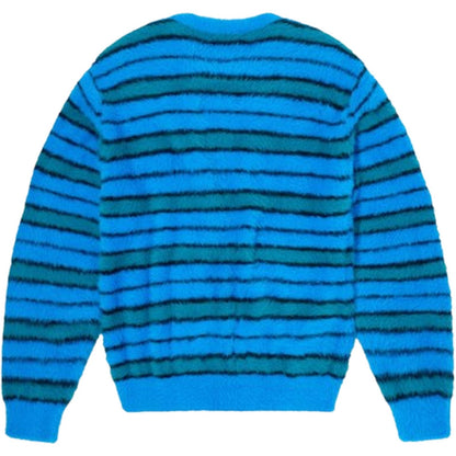 Maglioni Uomo Edwin - Striped Hairy Sweater - Blu