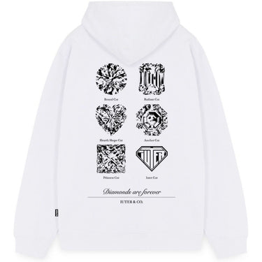 Iuter Sweats à capuche pour hommes - Sweat à capuche zippé Cuts - Blanc