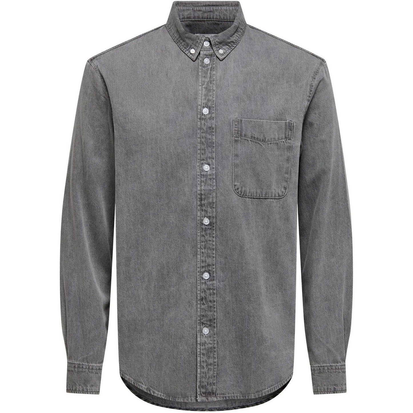Camicie casual Uomo Only & Sons - Onsorson Regular Yfm Dnm Shirt Noos - Grigio