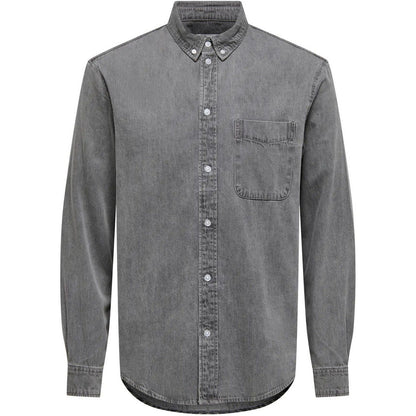 Camicie casual Uomo Only & Sons - Onsorson Regular Yfm Dnm Shirt Noos - Grigio