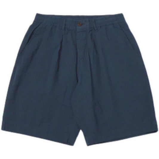 Pantaloncini Uomo Universal Works - Pleated Track Short - Blu