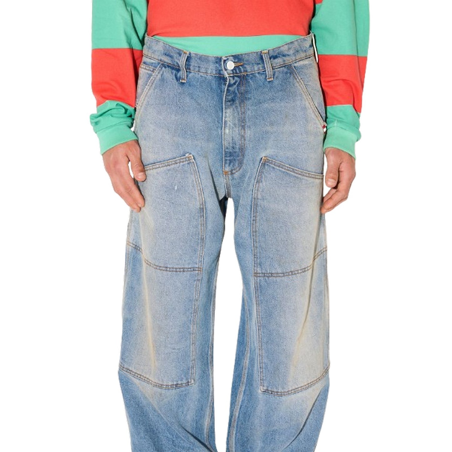 Pantaloni Uomo Amish - Super knee - Blu
