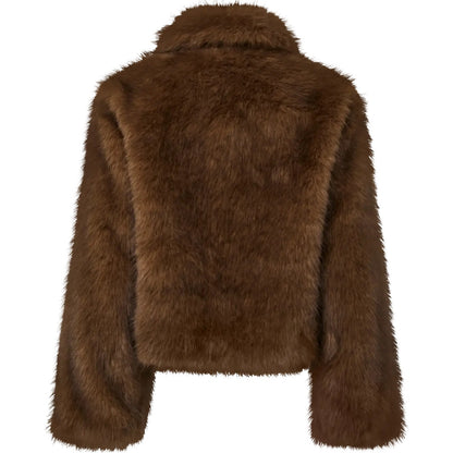 Giacche Donna Pieces - Pcjilla Short Fluffy Jacket Bc - Rosso