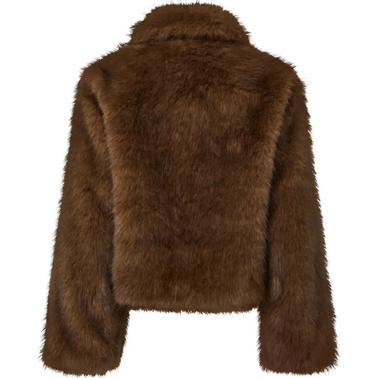 Giacche Donna Pieces - Pcjilla Short Fluffy Jacket Bc - Rosso