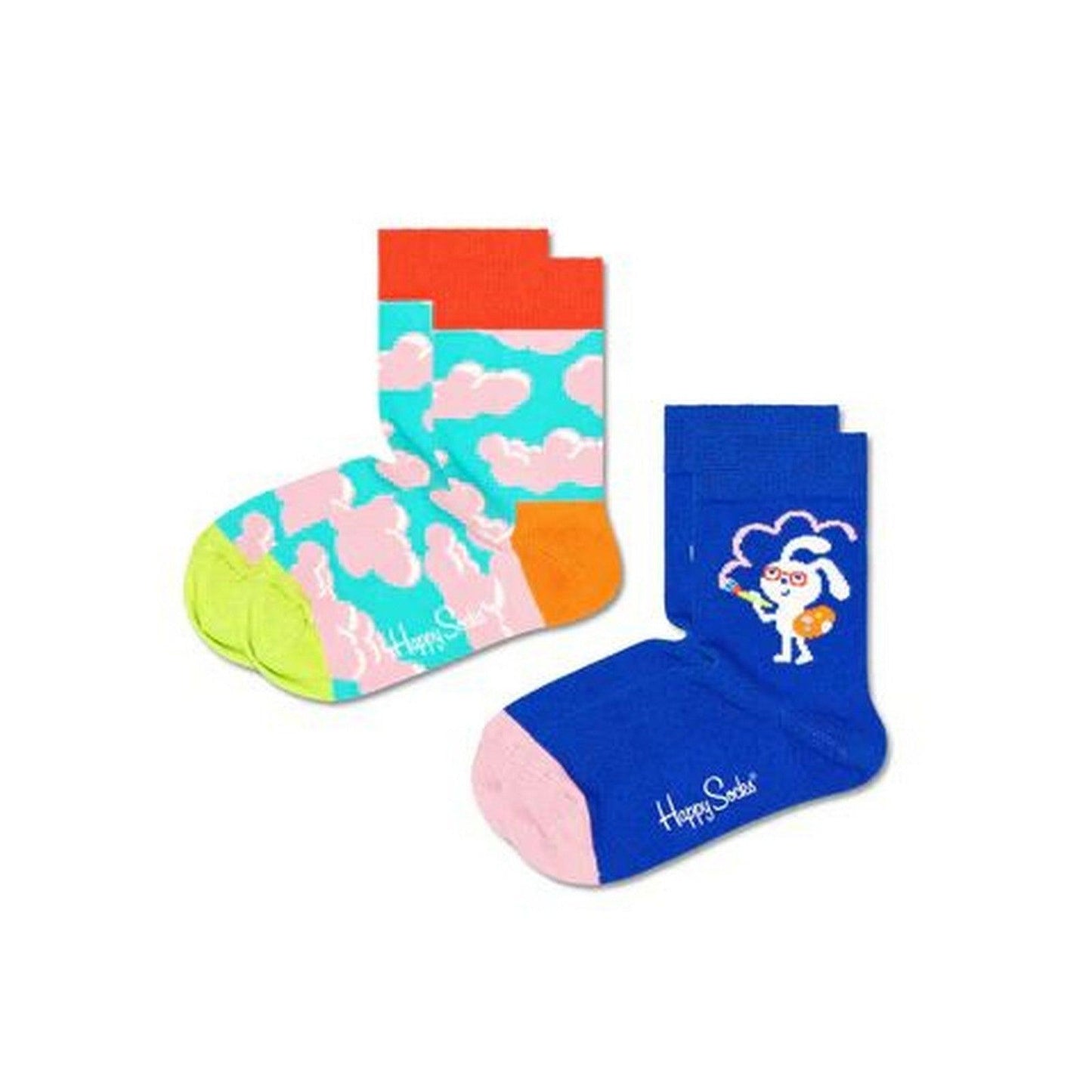 Calze Ragazzi Unisex Happy Socks - 2-Pack Kids Clouds Sock - Multicolore