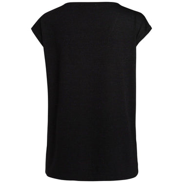 Camiseta mujer Pieces Pcbillo Tee Lurex Stripes Noos - Negro