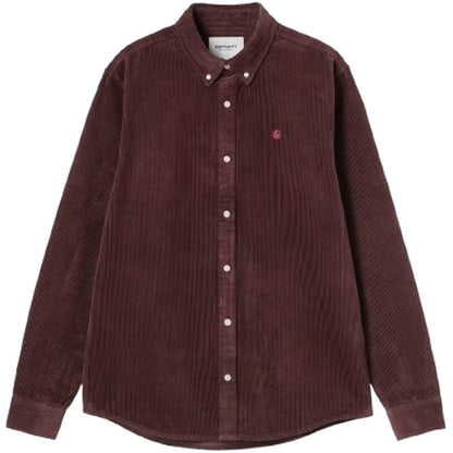 Camicie casual Uomo Carhartt Wip - L/S Madison Cord Shirt - Bordeaux
