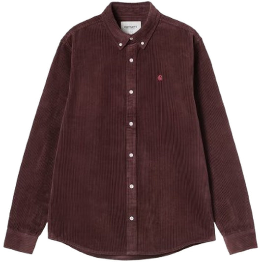 Camicie casual Uomo Carhartt Wip - L/S Madison Cord Shirt - Bordeaux