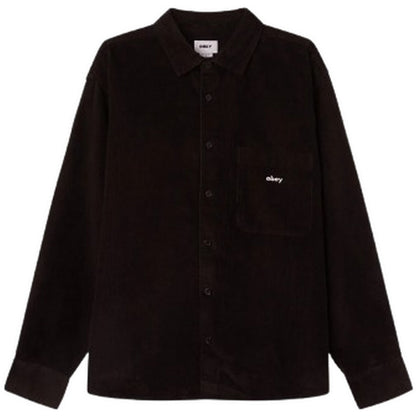 Camicie casual Uomo Obey - Bigwig Cord Woven - Nero