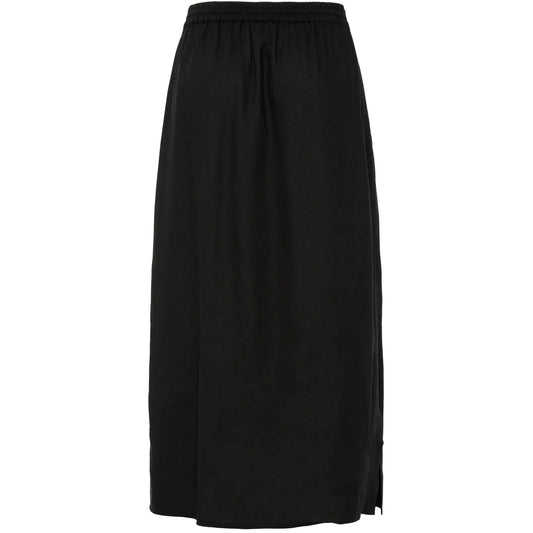 Faldas Informales Mujer Pieces - Pcpia Mw Ankle Skirt Wvn Noos - Negro