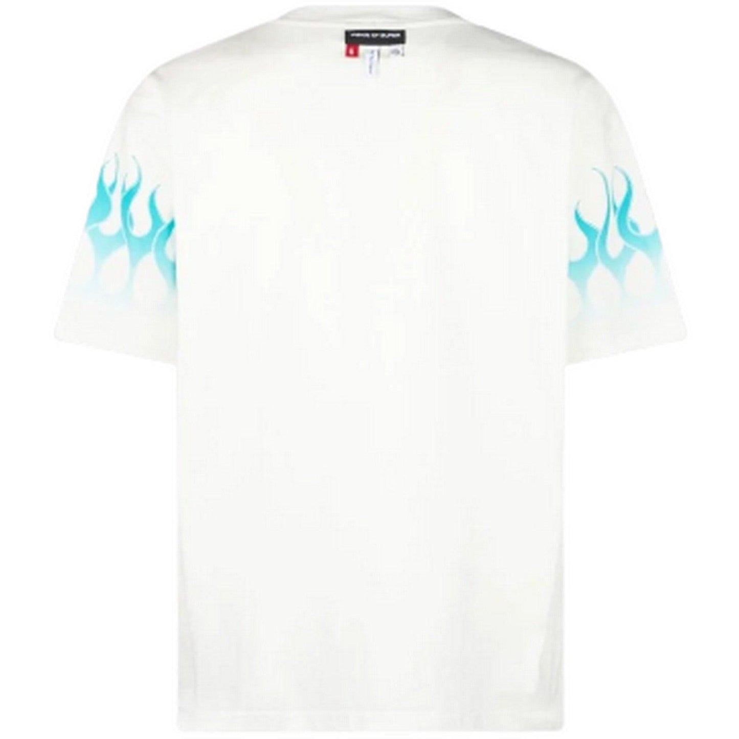 T-shirt Uomo Vision of Super - White Tshirt With Tiffany Racing Flames - Bianco