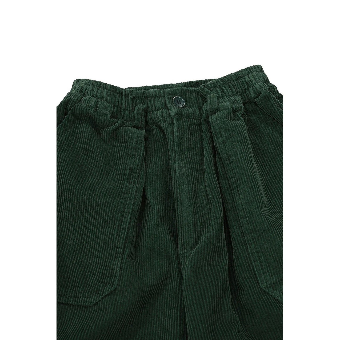 Pantaloni Uomo KAPPY DESIGN - One Tuck Fatigue Corduroy Pants - Verde