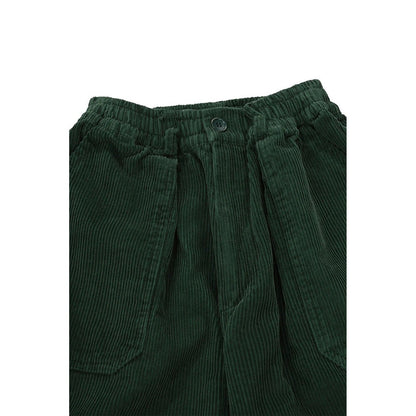 Pantaloni Uomo KAPPY DESIGN - One Tuck Fatigue Corduroy Pants - Verde