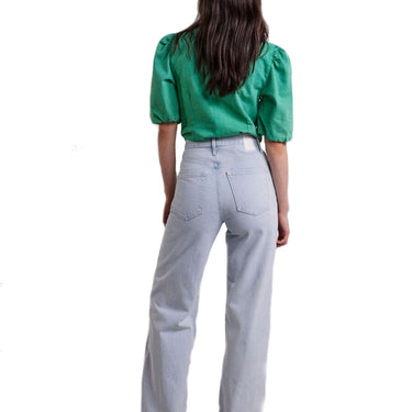 Jeans Donna Pieces - Pcflikka Ultra Hw Wide Jns Lb - Celeste