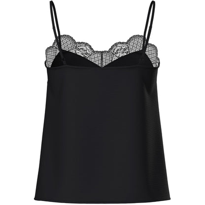 Canotte e top Donna Pieces - Pctiffany Strap Lace Top Noos Bc - Nero