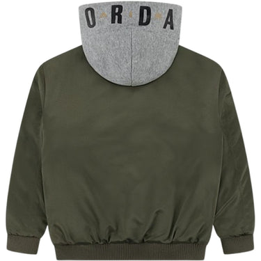 Chaquetas unisex para niños Jordan - Bomber con capucha con logo grande - Verde