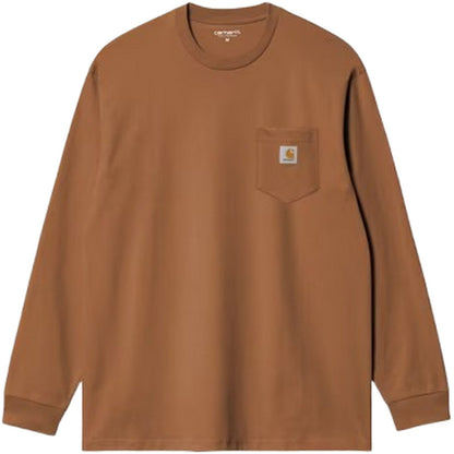 Maglie a manica lunga Uomo Carhartt Wip - L/S Pocket T-Shirt - Marrone