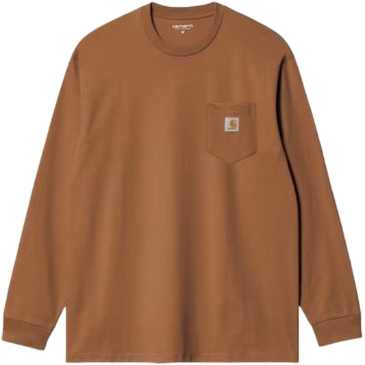 Maglie a manica lunga Uomo Carhartt Wip - L/S Pocket T-Shirt - Marrone