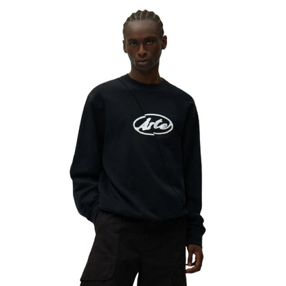 Felpe senza cappuccio Uomo Arte Antwerp - Circle Logo Embroidery - Nero