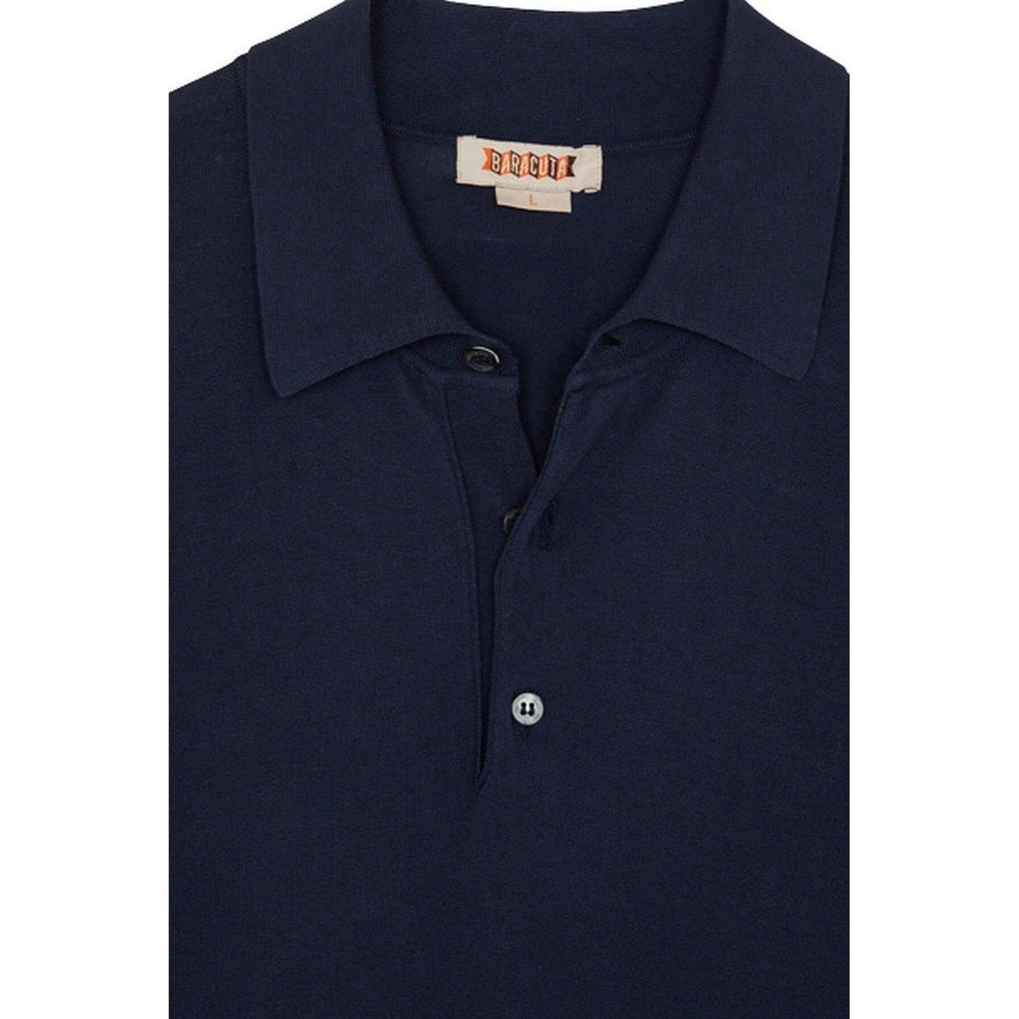 Polo Uomo Baracuta - Ss Polo Knit Cotton Garment Dyed - Blu