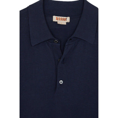 Baracuta Polo pour hommes - SS Polo Knit Cotton Garment Dyed - Bleu