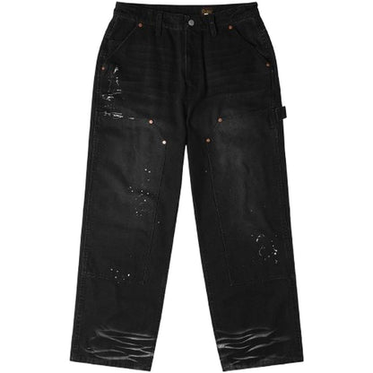 Pantaloni Uomo Evisu - Ej Heavy Washed And Distressed Daicock Pants - Nero